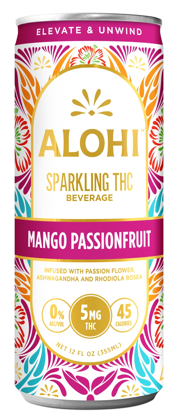 Alohi Mango Passionfruit sparkling beverage